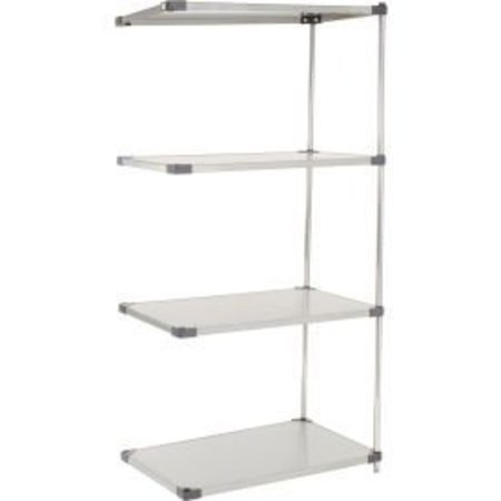 GLOBAL EQUIPMENT Nexel    Stainless Steel Solid Shelving Add-On 36"W x 18"D x 86"H A18368SS